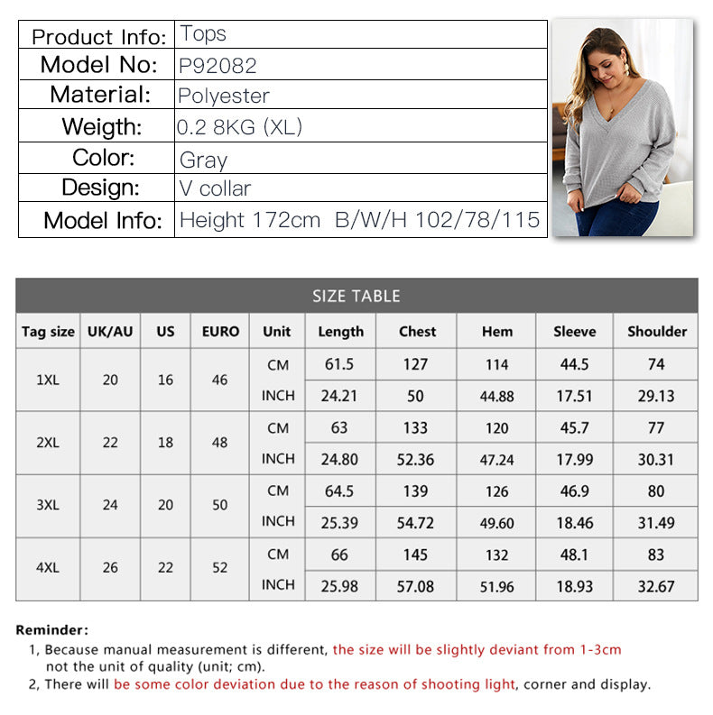 fat lady Autumn Blouses Women knitted shirts