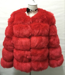 S-3XL Mink Coats Women Winter New Fashion FAUX Fur Coat Elegant Thick Warm Outerwear Fake Fur Jacket Chaquetas Mujer