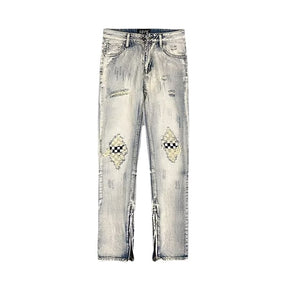 Trendy Ripped Jeans Men's American-style Retro Washed Distressed