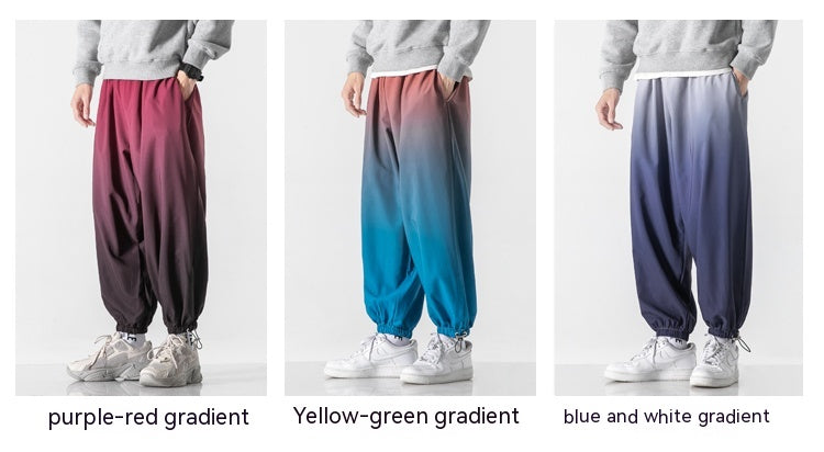Summer Youth Casual Fashion Gradient Pants