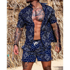 Men's Hawaii Casual Fashion Printing Short Sleeve Shirt Outfit